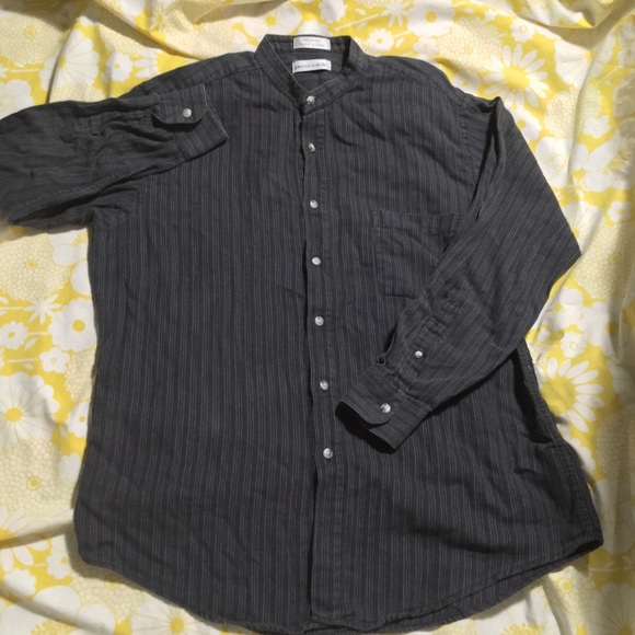 Pierre Cardin Mandarin Collar Button Down - Picture 3 of 5